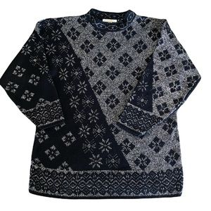 Vintage 90s Black & Silver Sweater Dana Scott F
